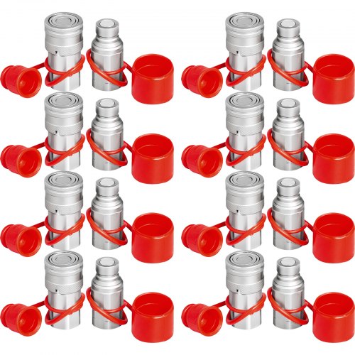 Skid Steer Hydraulisk snabbkoppling 1/2\" Hydraulisk koppling 1/2\" NPT Hydraulisk koppling Snabbkoppling 8 par Hydraulisk snabbkoppling 27,6 MPa (ISO 16028) (8 par) |  EU