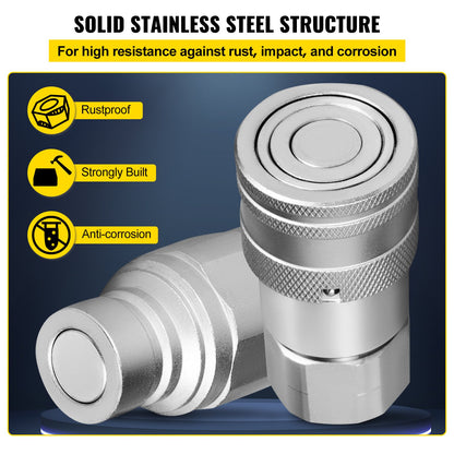 3/4NPT Hydraulisk snabbkoppling 3/4-kropps Hydraulisk koppling 20,7 MPa Hydraulisk koppling Snabbkoppling 106L/min Hydraulisk snabbkoppling (ISO 16028)