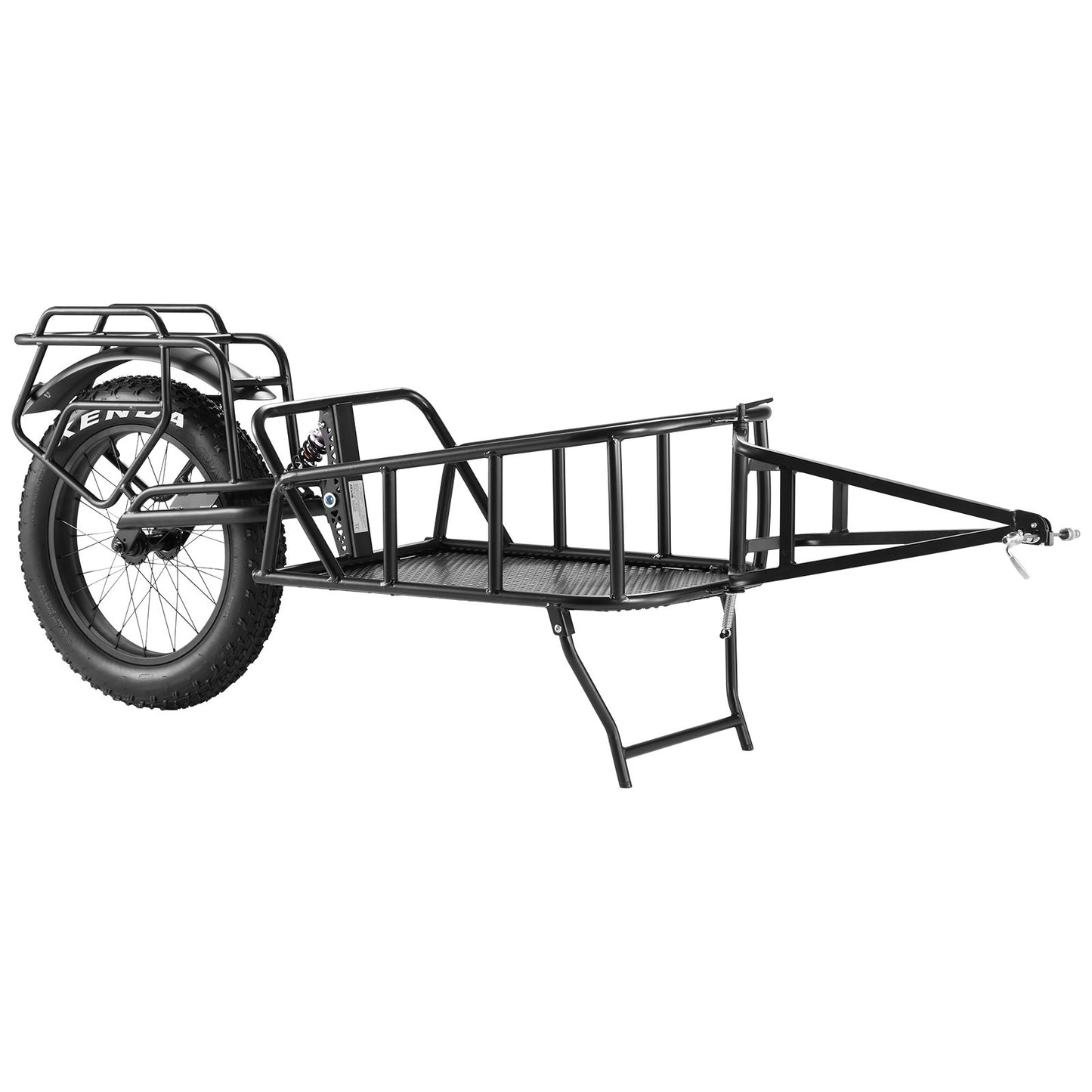 Bike Cargo Trailer, 70 lbs load capacity, heavy duty bike trailer, compact storage and quick release design with universal coupler, 20" wheels, fits most bike wheels, carbon steel frame
