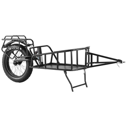 Bike Cargo Trailer, 70 lbs load capacity, heavy duty bike trailer, compact storage and quick release design with universal coupler, 20" wheels, fits most bike wheels, carbon steel frame