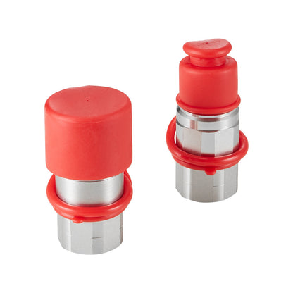 1/2" Flat Face Hydraulic Couplings 1/2" NPT Skid Steer Couplings 2 Dust Caps