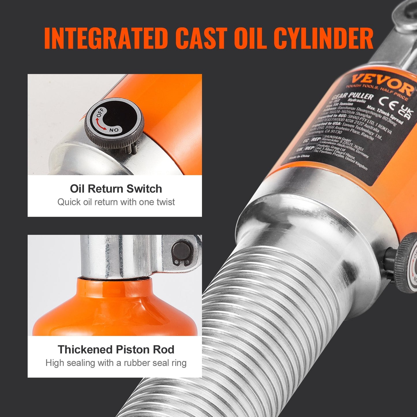 Hydraulic gear puller, 15 ton max capacity wheel bearing puller separator, 2 or 3 jaw puller, vertical and horizontal, 12" jaw hydraulic puller with case for puller hub