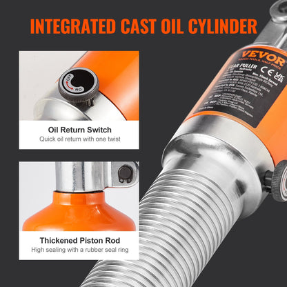 Hydraulic gear puller, 15 ton max capacity wheel bearing puller separator, 2 or 3 jaw puller, vertical and horizontal, 12" jaw hydraulic puller with case for puller hub