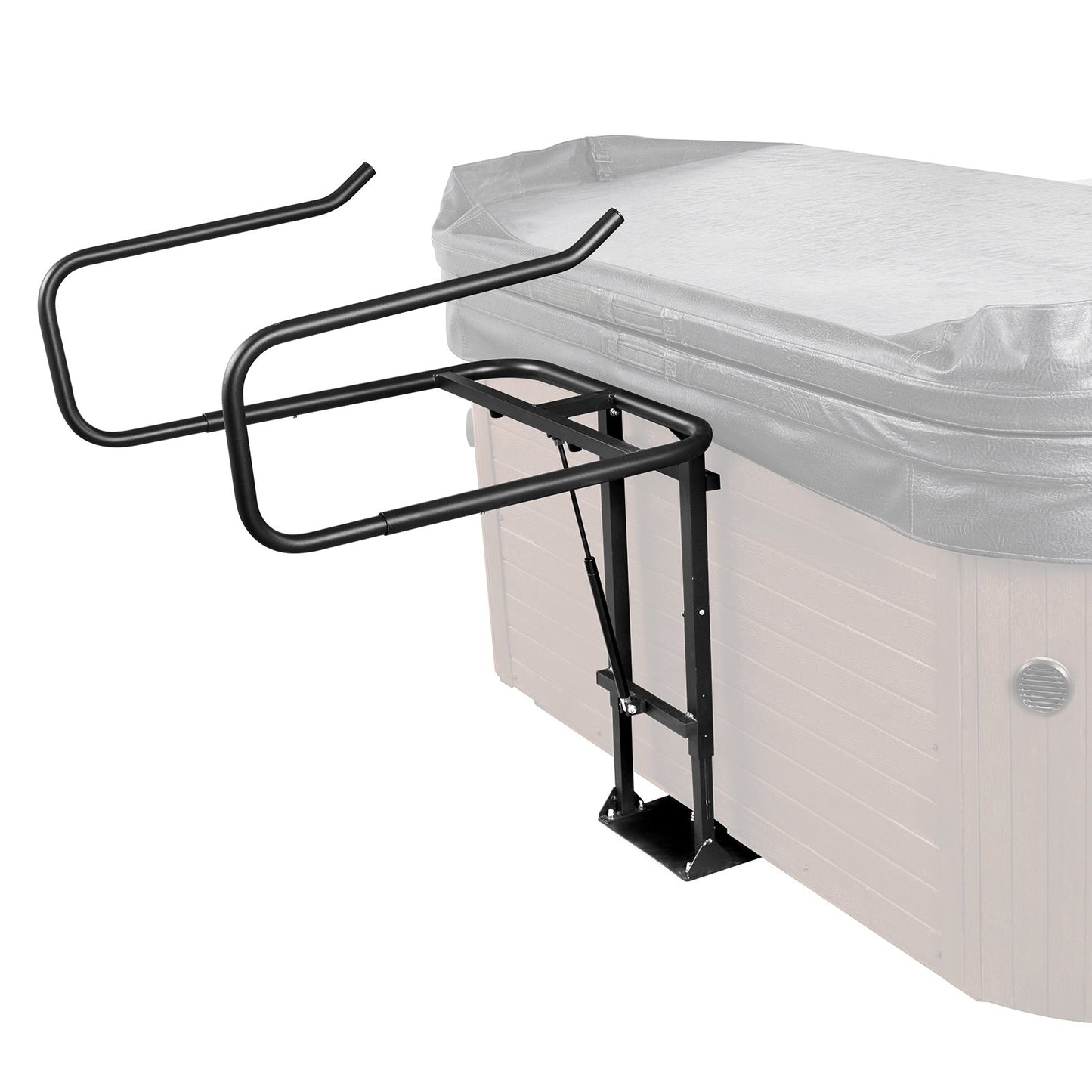 Hot Tub Cover Lift, Spa Cover Lift, Hydraulisk, Höjd 33,1" - 41,3" Bredd 53,1" - 92,5" Justerbar, installerad under på ena sidan, Lämplig för olika storlekar av badtunnor, Spa