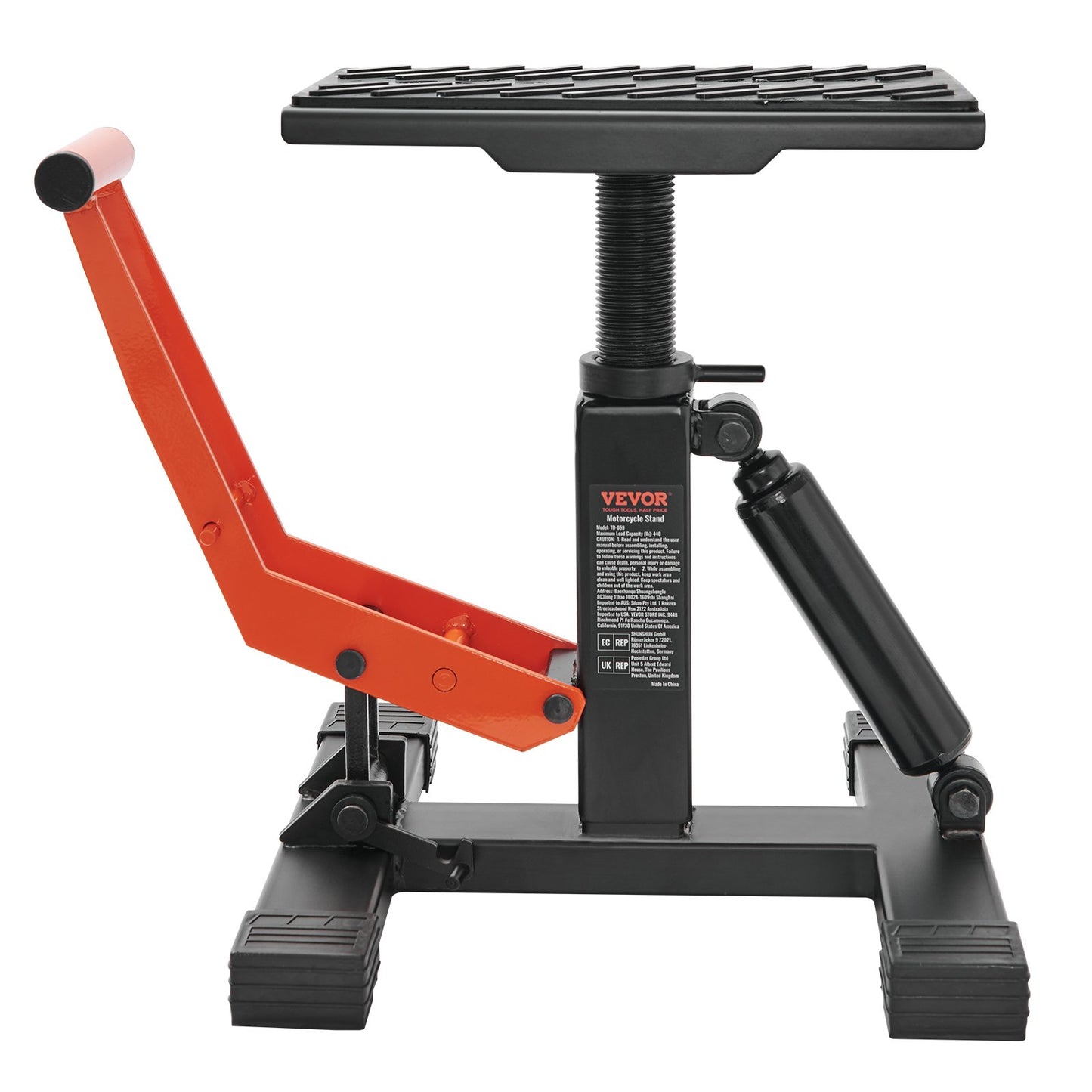 Dirt Bike Lift Stand, Motorcycle Jack Lift Stand 440 lbs Capacity and Hydraulic Lifting Function, Adjustable Height Lift Table, for Dirt Pit Bike Repair, Maintenance, Dirt Bike Accessories