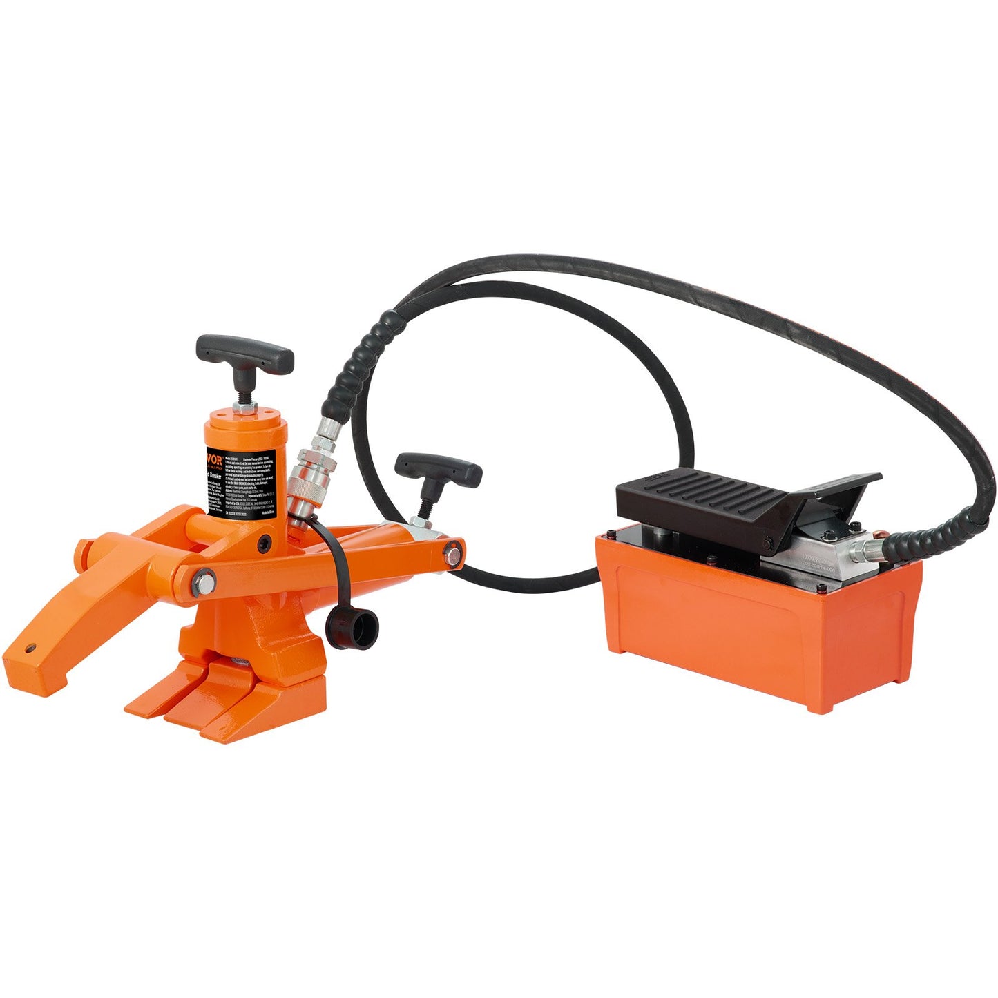 Hydraulisk pärlbrytare, 10000 PSI däckpärlbrytare med metallfotpump, kraftigt stålpärlbrytare för traktorer, lastbilar, bussar, gräsklippare, terränghjulingar