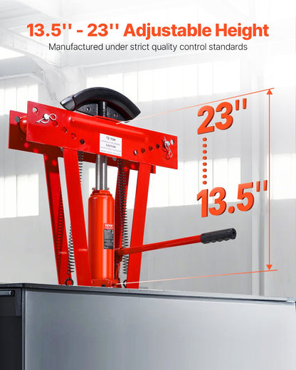 Hydraulic pipe bender, 12 ton manual pipe bending tool with 6 punches