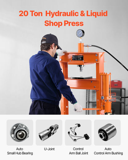 20 T Hydraulic Shop Press Hydraulic Press with press plate for bending