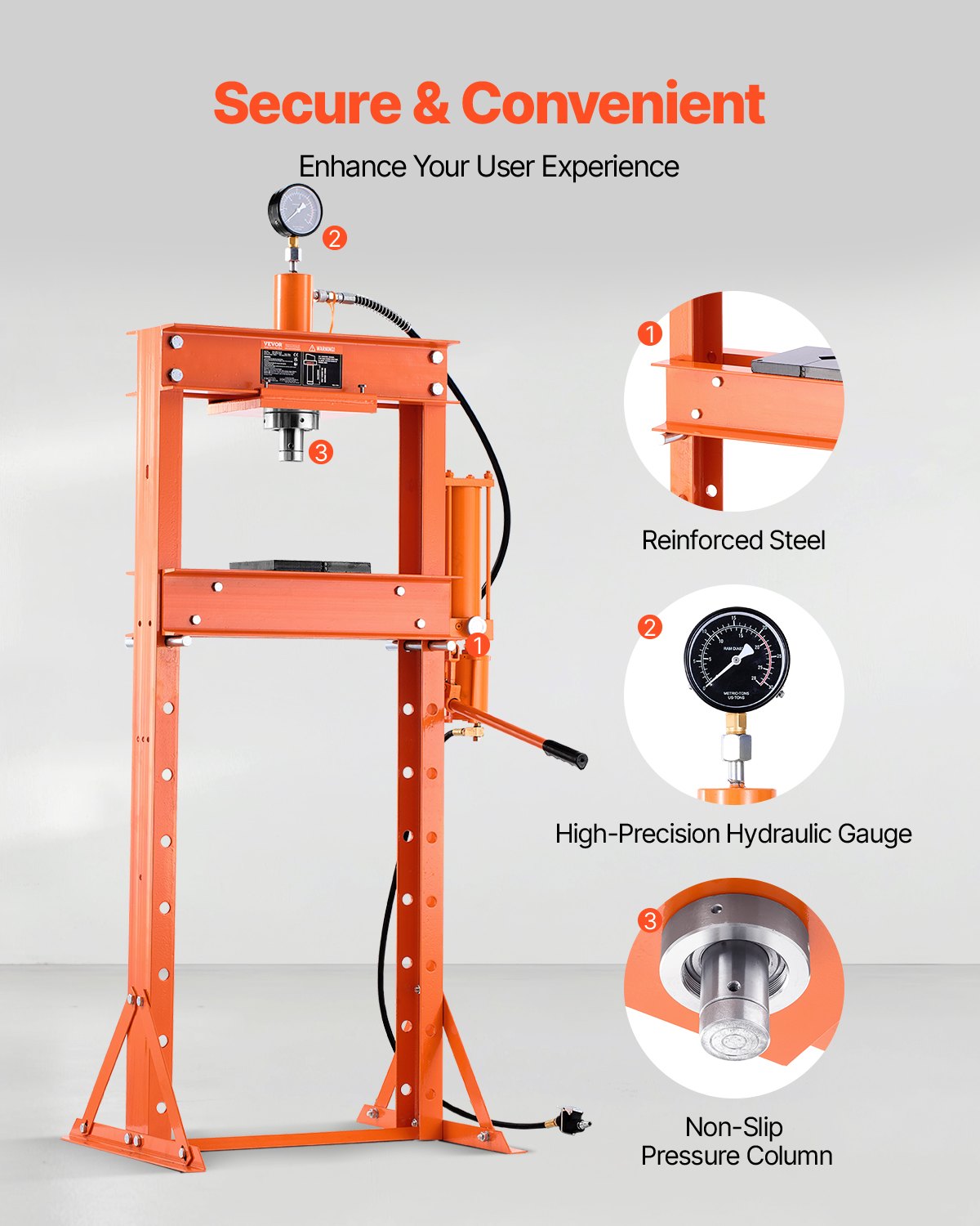 20 T Hydraulic Shop Press Hydraulic Press with press plate for bending