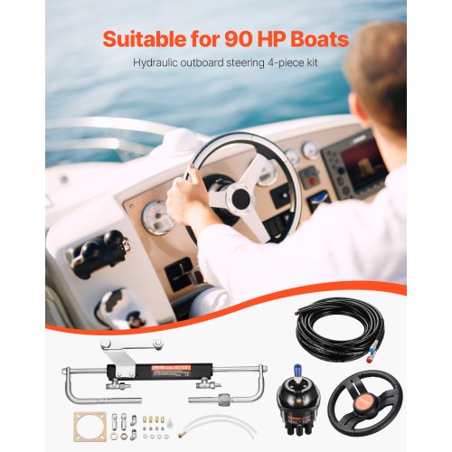 90HP hydraulic outboard steering kit for marine boats hydraulic steering system | EU