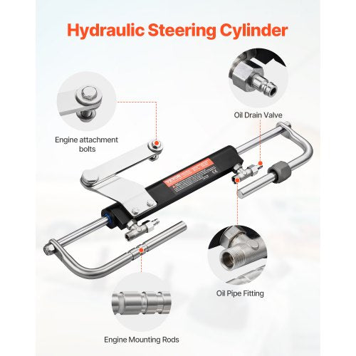 90HP hydraulic outboard steering kit for marine boats hydraulic steering system | EU