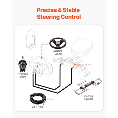 90HP hydraulic outboard steering kit for marine boats hydraulic steering system | EU