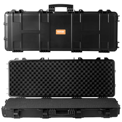 Rifle Case, Rifle Hard Case with 3 Layers Fully Protective Foam, 42 Inch Lockable Hard Gun Case with Wheels, IP67 Waterproof and Crushproof, for Two Rifles or Shotguns, Airsoft Gun