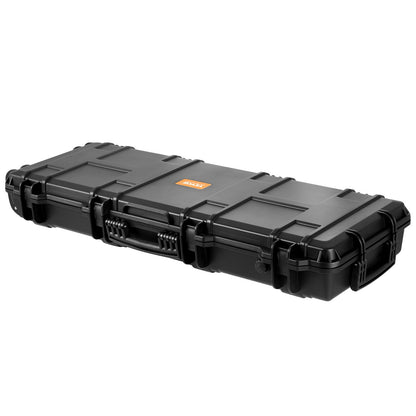 Rifle Case, Rifle Hard Case with 3 Layers Fully Protective Foam, 42 Inch Lockable Hard Gun Case with Wheels, IP67 Waterproof and Crushproof, for Two Rifles or Shotguns, Airsoft Gun