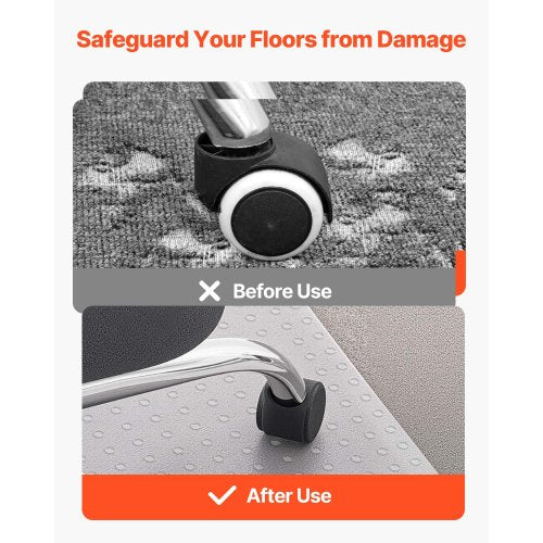 Stolsmatta 91 x 112 cm Kontorsstolsmatta för heltäckningsmattor Rektangulär |  EU