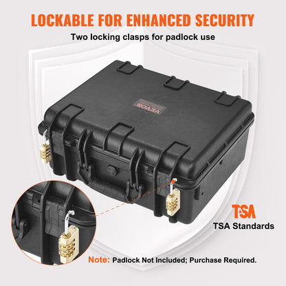 Hard gun cases with pre-cut lining Lockable gun case for 5 pistols