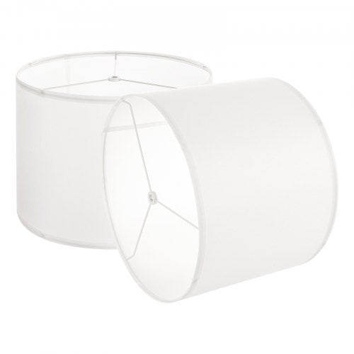 Trommel-Lampenschirme, 2er-Set, 33 x 33 x 25 cm, mittelgroßer runder Lampenschirm (Off-White) | EU