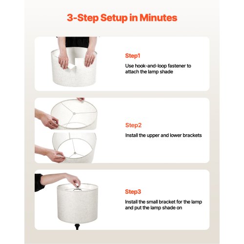 Drum lampshade 33 x 33 x 25 cm Medium round lampshade (light linen) | EU