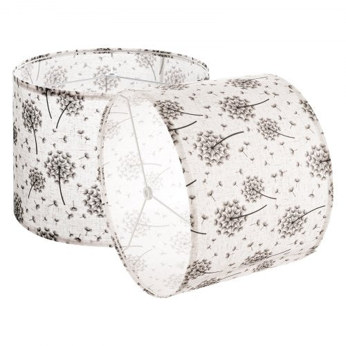 Lampskärmar Drum, 2-set, 33 x 33 x 25 cm (ljust maskrosmönster) |  EU