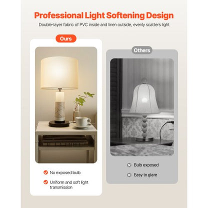 Trumlampskärm 33 x 33 x 25 cm mellanstor rund lampskärm (offwhite linne) |  EU