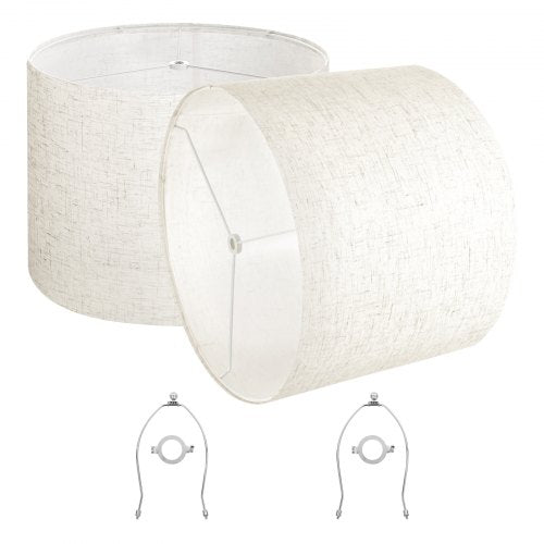 Lampskärmar Drum 2-set 16 x 16 x 12 tum Lampskärm med Harpa (Ljus Linne) |  EU