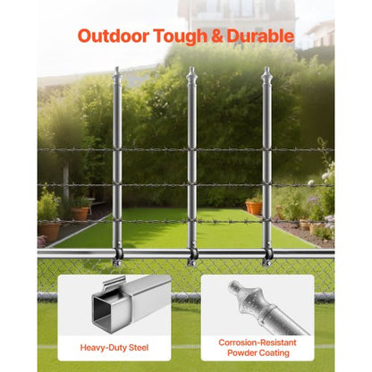 18-Pack 27.4" Chain Link Fence Extender for 1.3-1.5" Top Rail U-Bracket | EU
