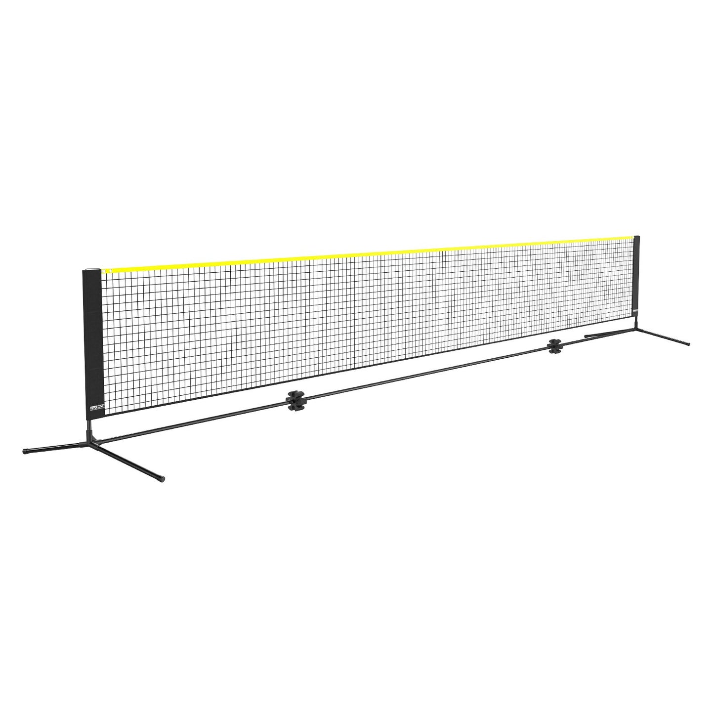 Badmintonnät, höjdjusterbart volleybollnät, 20 fot brett hopfällbart pickleballnät, portabelt tennisnätset med stavar, stativ, väska, racketar, nylonfjädrar, barnbakgård inomhus utomhusbruk