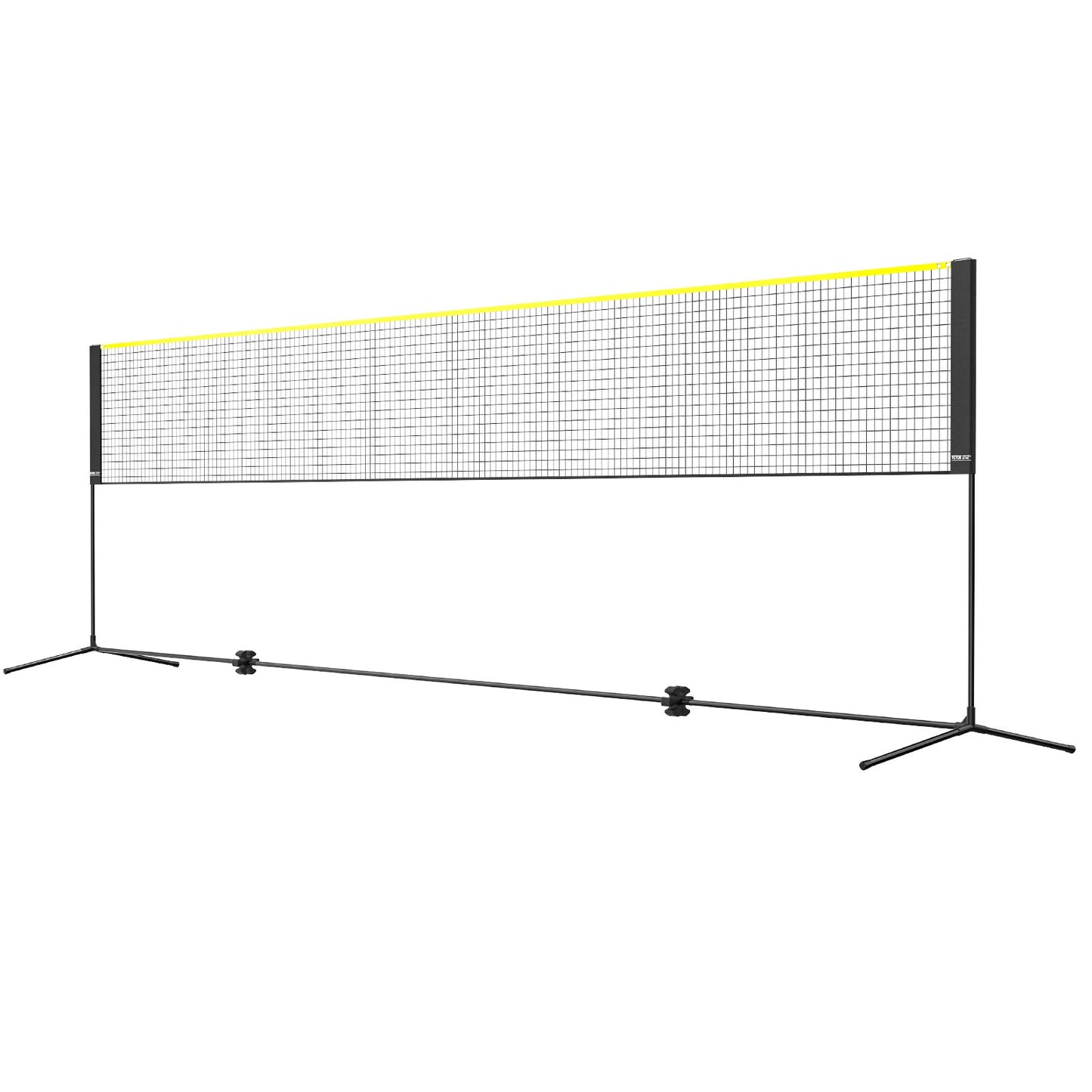 Badmintonnät, höjdjusterbart volleybollnät, 20 fot brett hopfällbart pickleballnät, portabelt tennisnätset med stavar, stativ, väska, racketar, nylonfjädrar, barnbakgård inomhus utomhusbruk