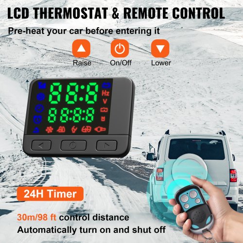 Diesel heater 12V 2KW Diesel air heater for motorhome, camper, trailer, truck, boat, 2000W with muffler, fast heating, portable diesel heater for outdoor use | EU