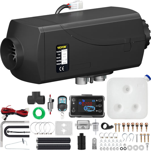 5KW 12V Diesel Parking Heater with LCD Display, Air Diesel Heater Parking Heater with Muffler for Truck Boat Car Trailer
