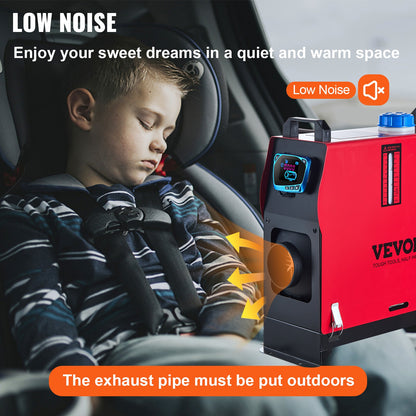 Verbesserter Diesel-Lufterhitzer, 8 kW, Standheizung, 12 V, All-in-One-Diesel-Kraftstoffheizung mit blauem LCD-Bildschirm, Fernbedienung, einfacher Luftauslass, Energiesparpumpe für Auto, Wohnmobil, Boot, Bus, Wohnwagen