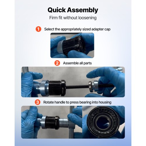 Lagerpresssats, 25 delar, Lagerbana och Tätningsdrivare Set med Bussningar och Skiftnycklar, Bussningsdrivare Verktygssats, Robust Aluminiumlegering Tätningsborttagnings- och Monteringsverktygssats med Förvaringsväska |  EU