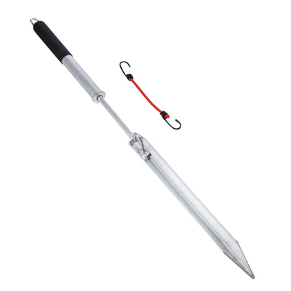 Sand Spike Boat Anchor Pole, 36" galvaniserat kolstål Slide Ankare Shore Spike, självhamrande Beach Spike Ankare för jetski pontonkajak för småbåtar, med Oxford förvaringsväska och bungee-lina