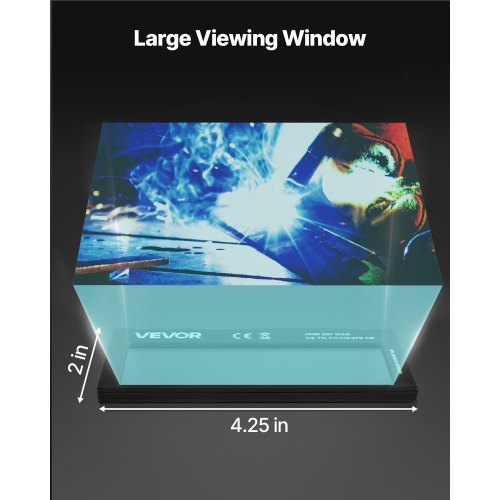 automatiskt nedbländande svetslins 108 x 51 mm, svetslins med skugga 10, äkta färg, med dubbla ljusbågssensorer, kompatibel med de flesta svetshjälmar för TIG-, MIG-, MMA- och ljusbågssvetsning. |  EU