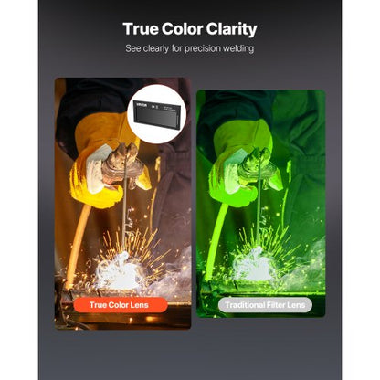 automatiskt nedbländande svetslins 108 x 51 mm, svetslins med skugga 10, äkta färg, med dubbla ljusbågssensorer, kompatibel med de flesta svetshjälmar för TIG-, MIG-, MMA- och ljusbågssvetsning. |  EU