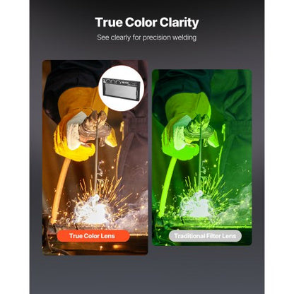 automatiskt nedbländande svetslins 108 x 51 mm, täckning 5-13 justerbart färgsvetslins med dubbla ljusbågssensorer, kompatibel med de flesta svetshjälmar för TIG-, MIG- och MMA-applikationer |  EU