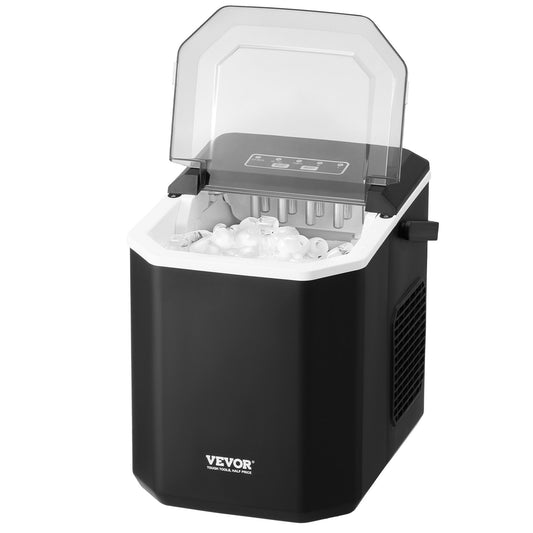 Portable Countertop Ice Maker 26lbs/24H Self-Cleaning with Bucket Basket