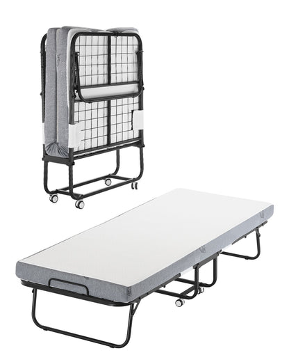 Folding bed folding bed with 4 inch foam mattress for adults and guests