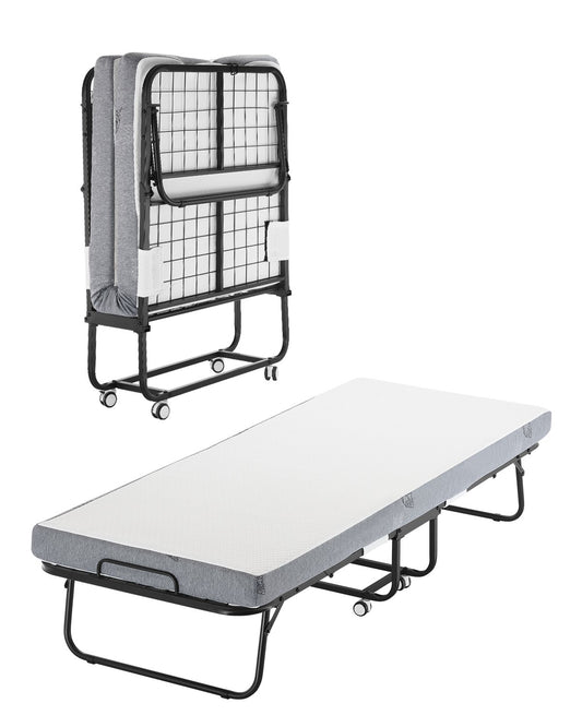 Folding bed folding bed with 4 inch foam mattress for adults and guests