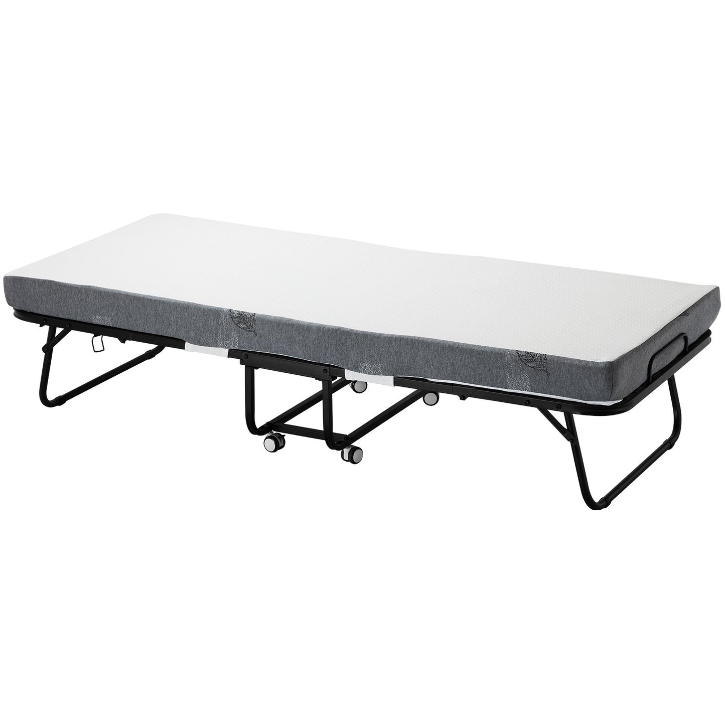 Folding bed folding bed with 4 inch foam mattress for adults and guests