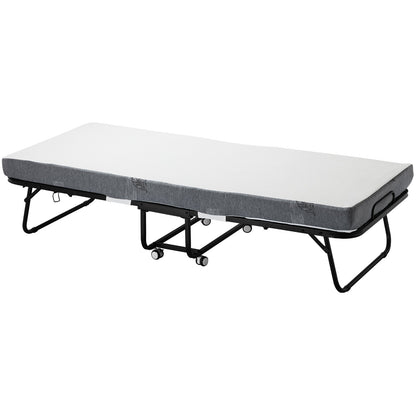 Folding bed folding bed with 4 inch foam mattress for adults and guests