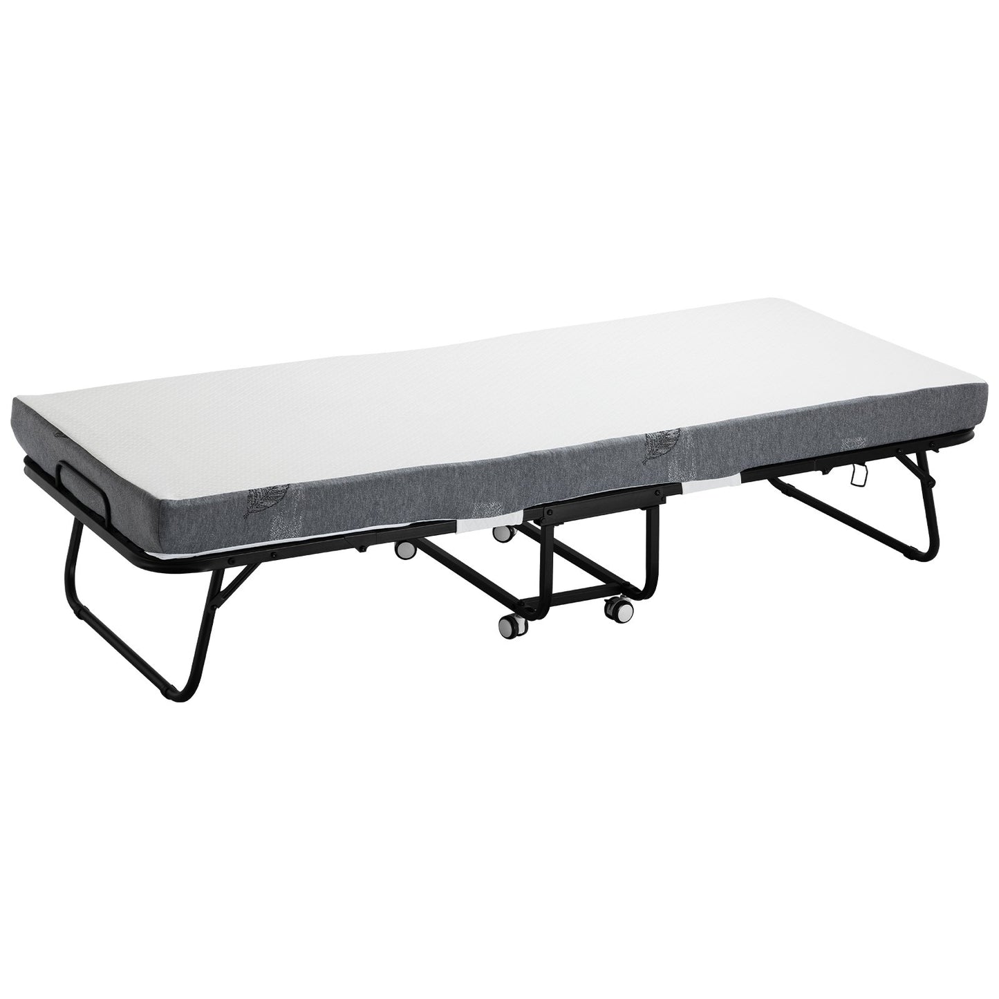 Folding bed folding bed with 4 inch foam mattress for adults and guests