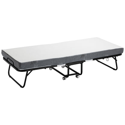 Folding bed folding bed with 4 inch foam mattress for adults and guests