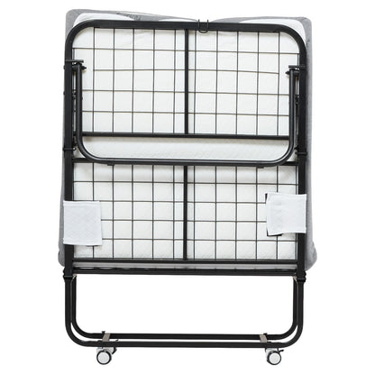 Folding bed folding bed with 4 inch foam mattress for adults and guests