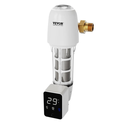Spin Down-filter, 40 mikron helhussedimentfilter för brunnsvatten, 1" GM + 1 1/4" GM, 8 T/H hög flödeshastighet, för vattenfiltreringssystem i hela huset, brunnsvattensedimentfilter