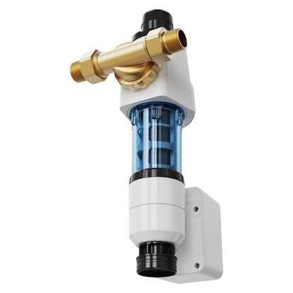 Spin Down-filter, 40 mikron helhussedimentfilter för brunnsvatten, 3/4" GM + 1" GM + 3/4" GF, 4 T/H hög flödeshastighet, för vattenfiltreringssystem i hela huset, brunnsvattensedimentfilter