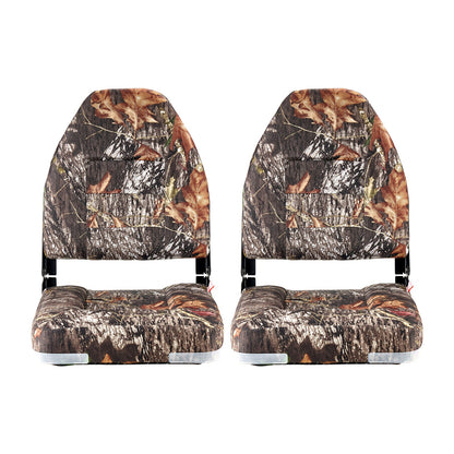 Boat Seat High Backrest Foldable Boat Seat Sponge Cushion Camouflage