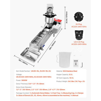 Kommersiell Automatisk Munkmaskin Munktillverkare En Rad 90 ST/H |  EU