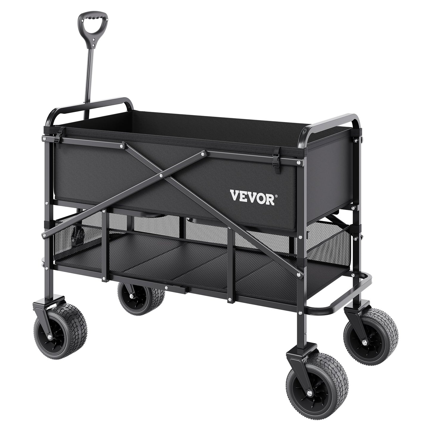 Double Decker Foldable 300L &amp; 450 lbs Heavy Duty Foldable Trolley