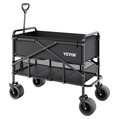 Double Decker Foldable 300L &amp; 450 lbs Heavy Duty Foldable Trolley